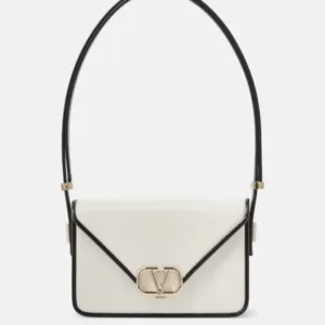 Valentino SHOULDER LETTER BAG IN TWO-TONE SMOOTH CALFSKIN